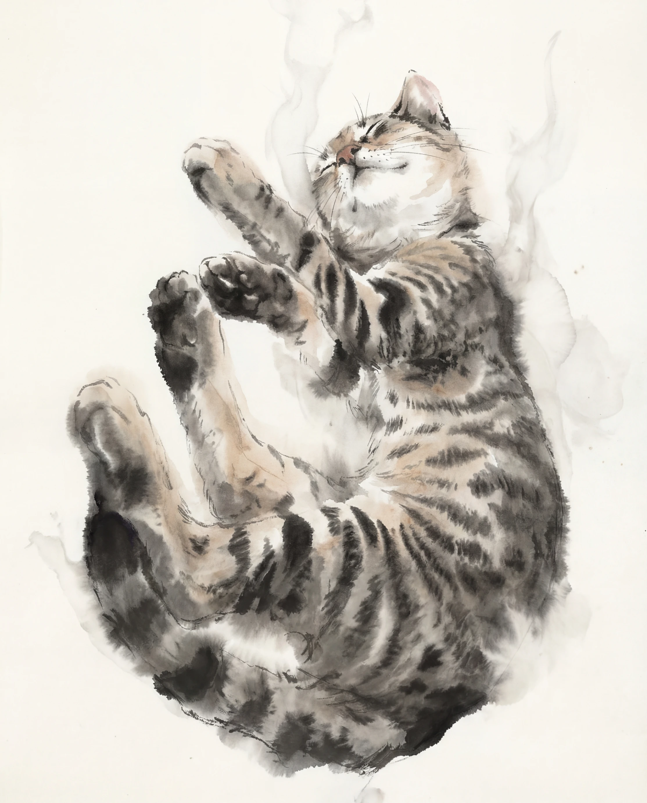 Ink Wash pet portrait example by Loyal Studio