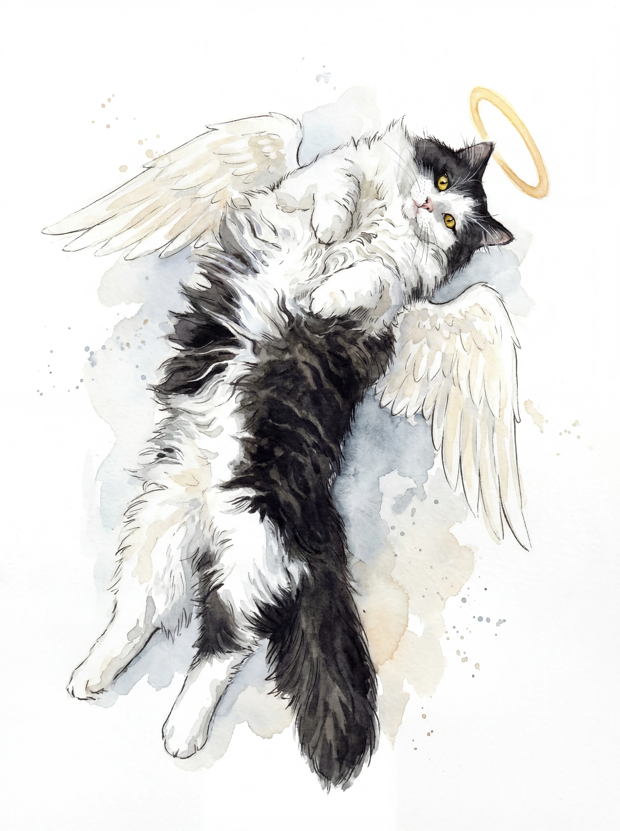 Watercolour pet portrait example by Loyal Studio