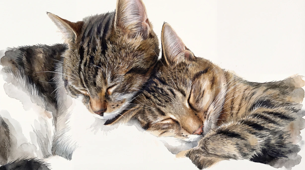 Watercolour pet portrait example by Loyal Studio