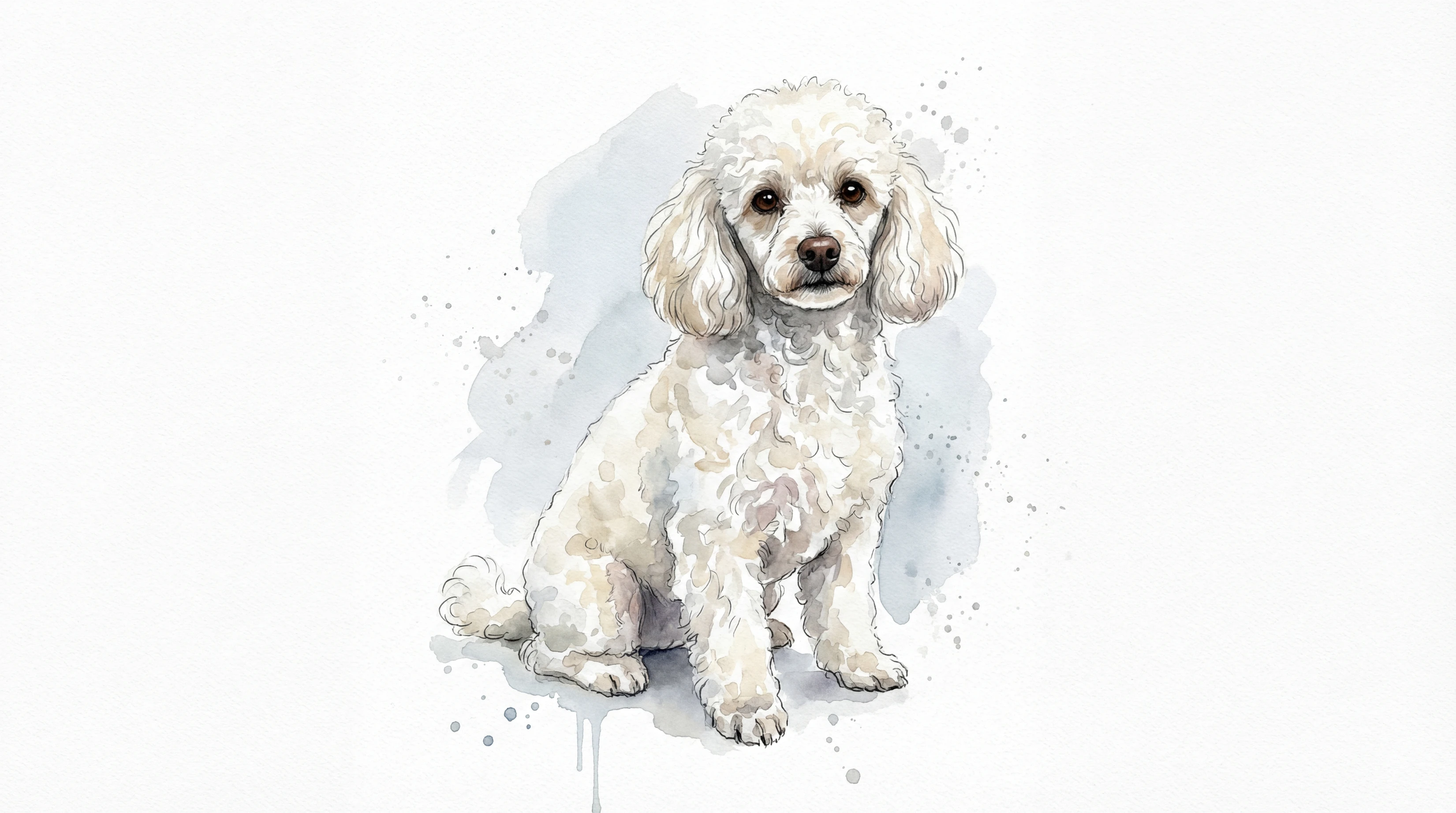 Watercolour pet portrait example by Loyal Studio